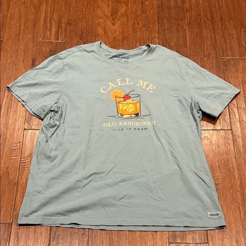 XXL Life Is Good Men's Gray Graphic Tee (Excellent New Condition)